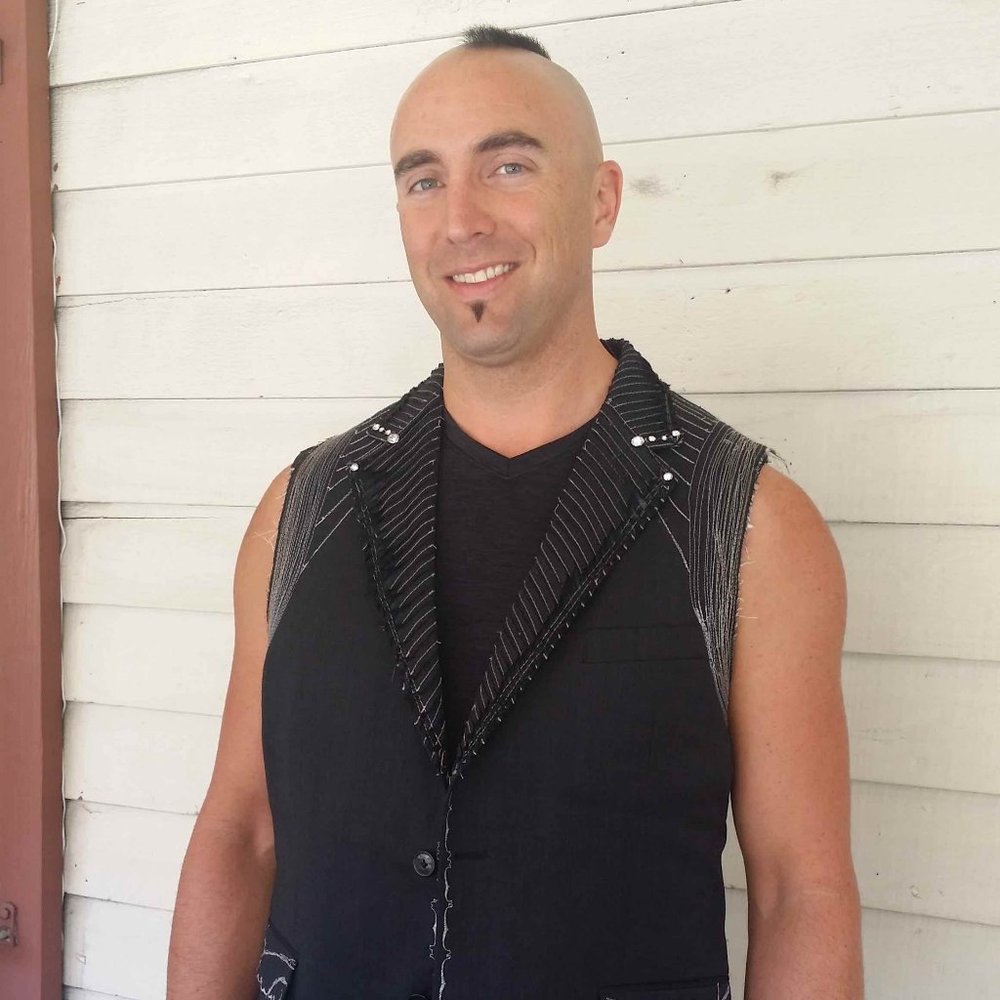 XANADU DESIGNS Black Panther Inspired, Upcycled mens suit coat, made into vest.